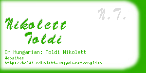nikolett toldi business card